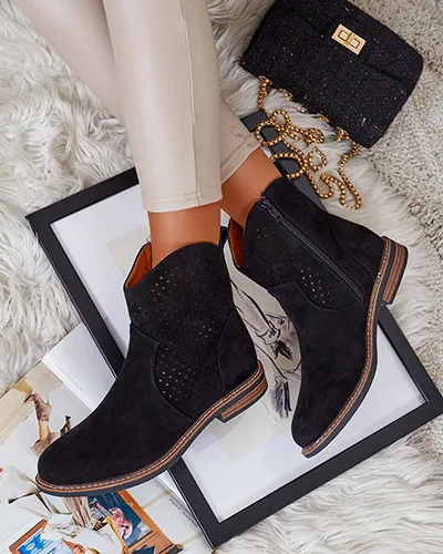 Royalfashion Dámské ažurové kozačky Toffas