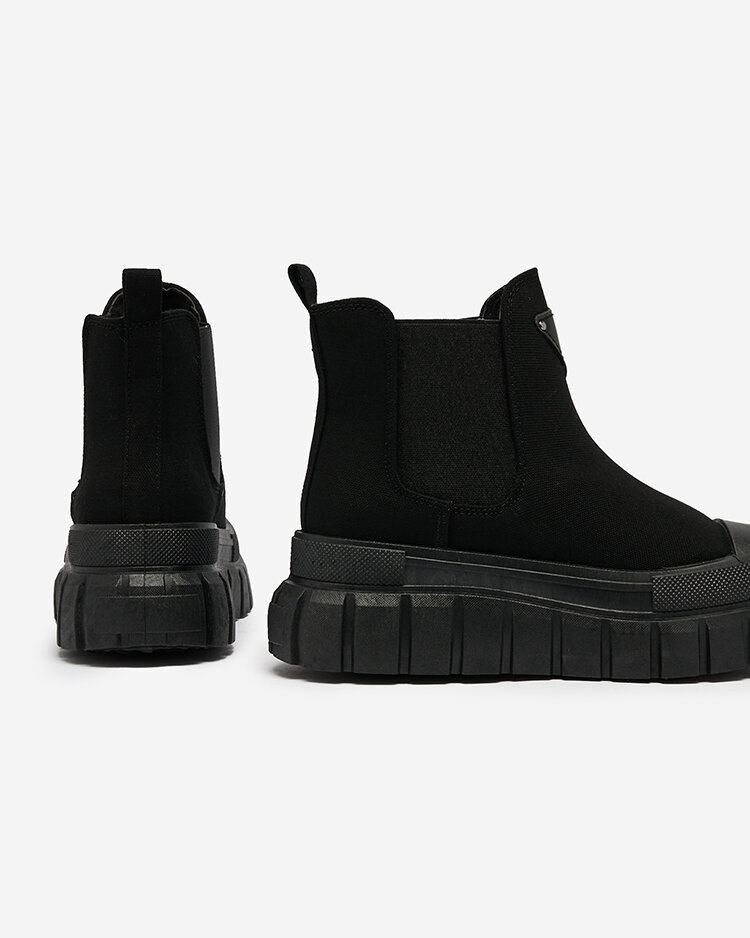 Royalfashion Černé dámské vysoké tenisky Nexeri