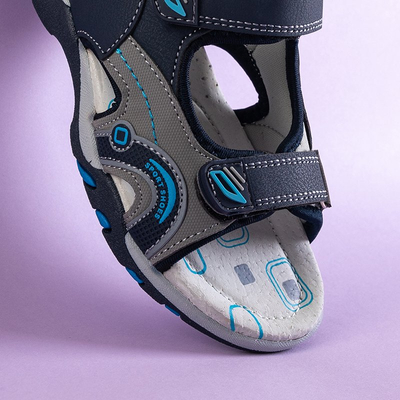 Темно-сині дитячі сандалі на липучках Rupert