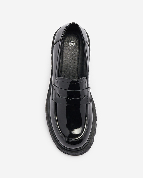 Чорні лаковані мокасини для жінок Noppel Footwear