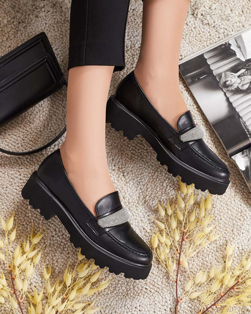 Royalfashion Жіночі мокасини з цирконами Emerne