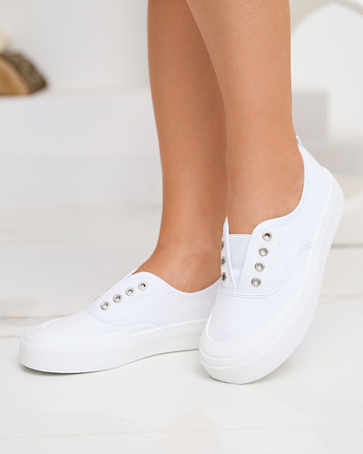 Жіночі білі кросівки на більш товстій підошві Askol- Shoes