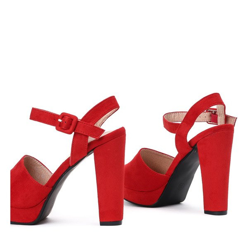 Червоні босоніжки на високій пості Пескина - Взуття 1