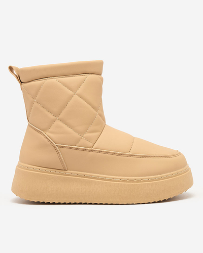 Royalfashion Světle hnědé dámské boty a'la snow boots Kacecica