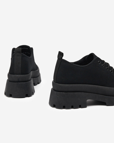 OUTLET Dámské černé šněrovací boty Rozia - Obuv