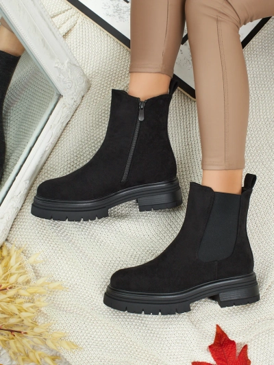 Dámské kotníkové boty a'la Chelsea boots z eko-semiše Lunvor