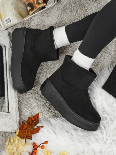 Krátké boty a'la sněhule dámské s připínacím svrškem Elizze