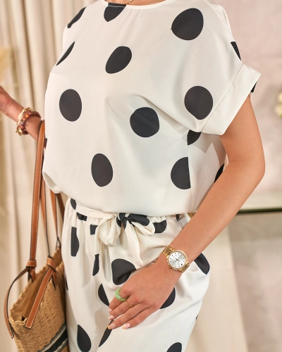 Royalfashion Černobílý dámský hrachový komplet