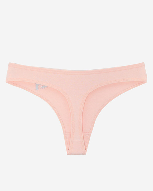 Жіночі пудроподібні бавовняні стрінги з вишивкою - Нижня білизна