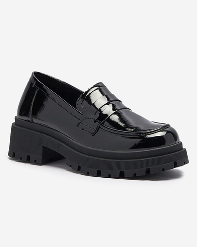 Чорні лаковані мокасини для жінок Noppel Footwear