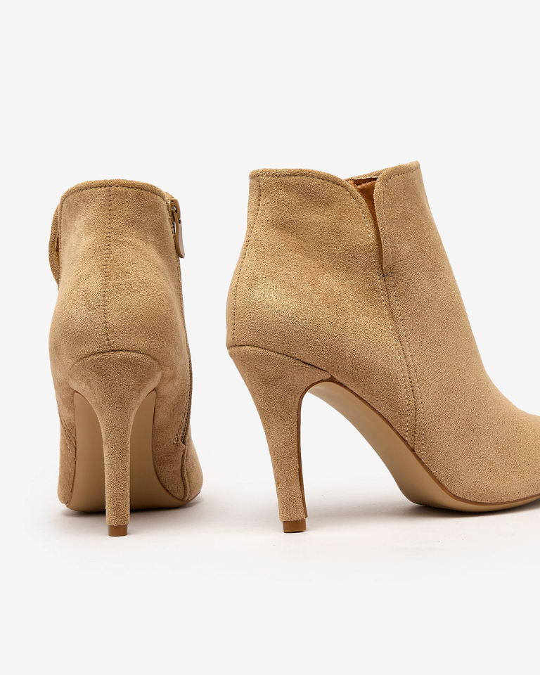 Royalfashion Světle hnědé dámské jehlové boty Amalenika