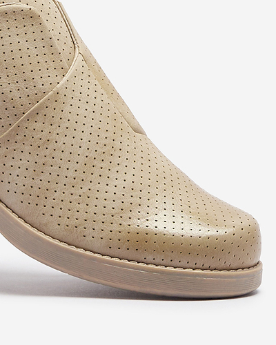 Béžová dámská polobotka z ekokůže Ilioppa- Obuv