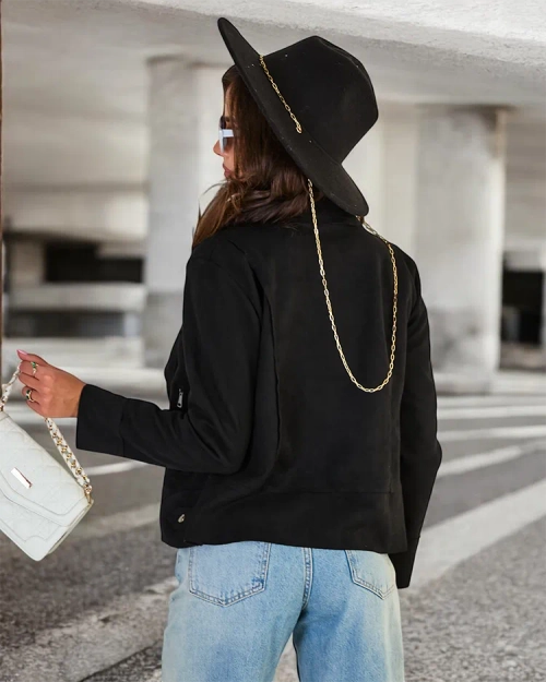 Жіноча куртка з екозамші Royalfashion з кишенями