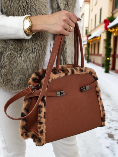 Malá dámská kabelka z eko kůže s panterkou Panthory