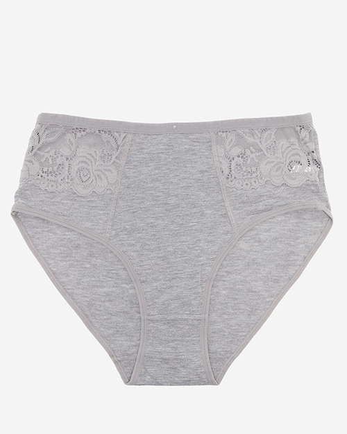 Сірі жіночі бавовняні трусики PLUS SIZE- Нижня білизна
