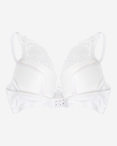 Dámská push-up podprsenka s krémovou krajkou - Spodní prádlo