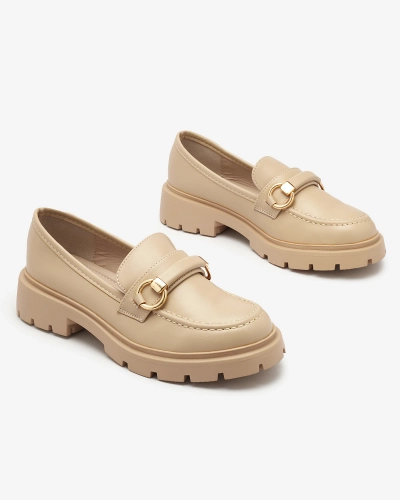 OUTLET Royalfashion Жіночі мокасини бежеві Desise