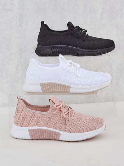 Рожеві жіночі тканинні спортивні туфлі Vobbu- Footwear