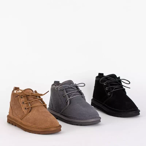 OUTLET Дитячі коричневі короткі черевики на шнурівці Tibilis- Shoes