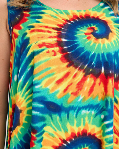 Барвиста зелено-жовта жіноча літня сукня PLUS SIZE - Одяг