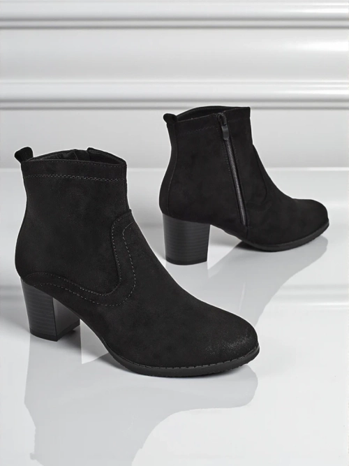 Жіночі ботильйони еко замшеві на підборах Crimson Echo