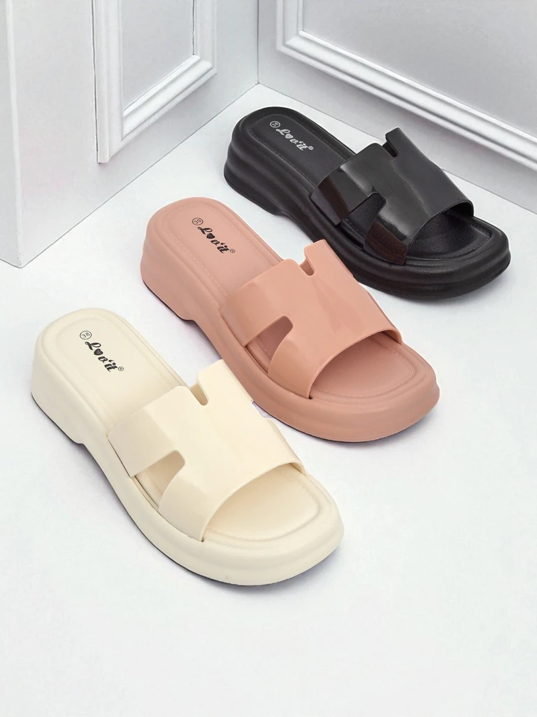 Royalfashion Dámské pantofle na silnější podrážce Nova Gloss