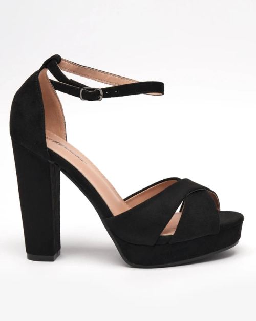 Босоніжки жіночі на високому стовпі, еко замша Rollita - Взуття