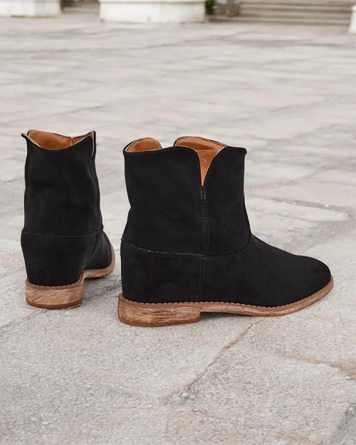 Royalfashion Жіночі черевики у ковбойському стилі на прихованій підборі Blueston