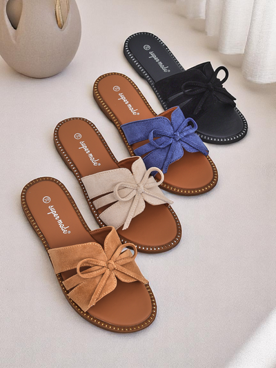 Royalfashion Dámské ploché sandály s mašlí Gerber