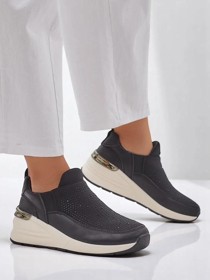 Royalfashion dámské sportovní boty na slip-on s kamínky Elera