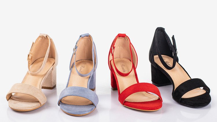 Béžové dámské sandály na nízkém podpatku First Love - Footwear 1