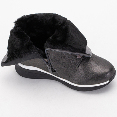 Дитячі черевики з графіту з фіанітами Kositi - Взуття