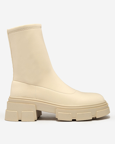 Royalfashion Dámské boty z ekokůže v béžové barvě Classy Girl