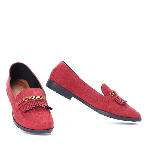 Czerwone mokasyny Jadoir- Obuwie