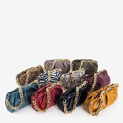 Modrá kabelka s řasením - Kabelky