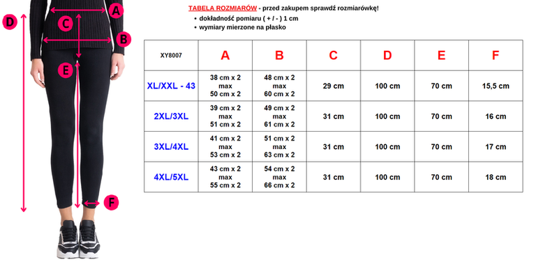 Černé dámské hladké PLUS SIZE treggings- Oblečení