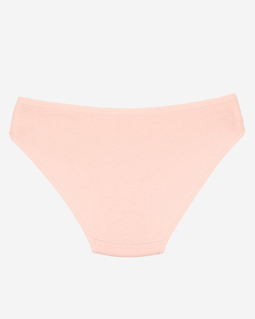 Світло-рожеві бавовняні жіночі труси з вишитим котом - Нижня білизна