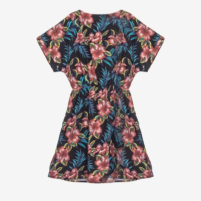 Чорне квіткове плаття PLUS SIZE - Одяг 1