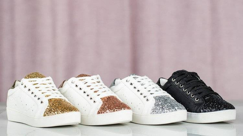 Чорні кросівки Vieira з блискучою обробкою - Взуття 1