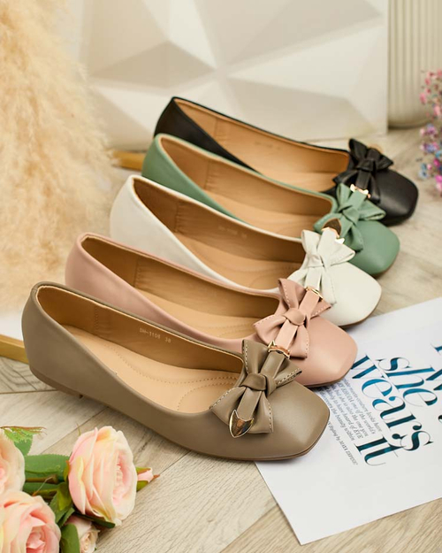 Royalfashion Жіночі балетки з бантом Fittco