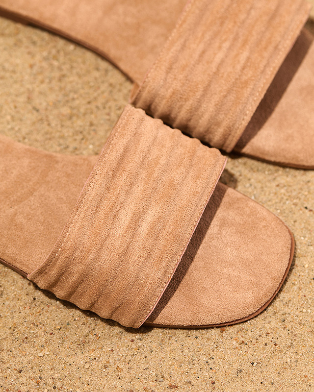 Světle hnědé dámské ekosemišové pantofle Malona - Obuv