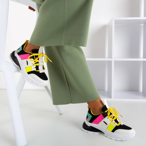 Чорні спортивні кросівки з різнокольоровими вставками Ida - Взуття 1