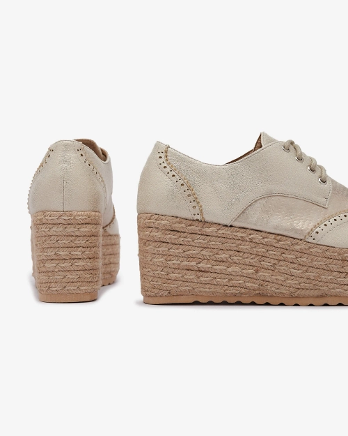 OUTLET Royalfashion Жіночі золоті напівчеревики на платформі Jacais