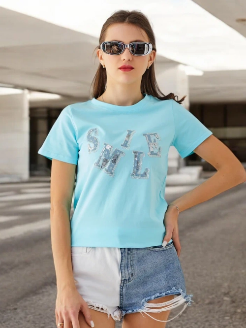 Royalfashion жіноча блузка з бавовни з написом