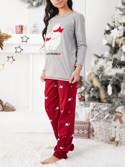 Royalfashion Різдвяні бавовняні дитячі піжами з полярними ведмедиками