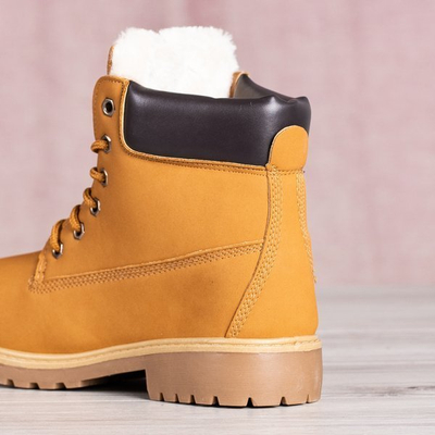 Hnědé turistické boty s izolací Polar Bear - Obuv