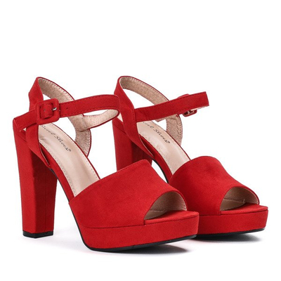 Червоні босоніжки на високій пості Пескина - Взуття 1