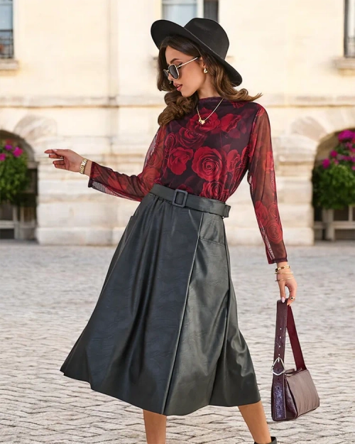 Роялфешн Жіноча міді-спідниця PLUS SIZE