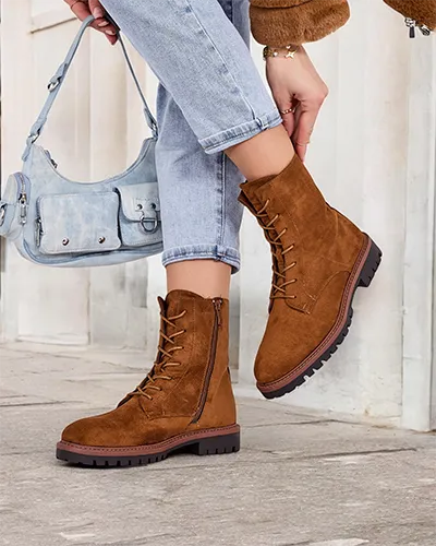 Жіночі ботильйони на шнурках Royalfashion Gosop