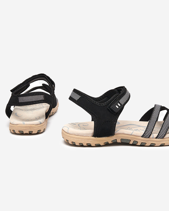 Dámské sandály na rovné podrážce v černé barvě Weirovi- Obuv